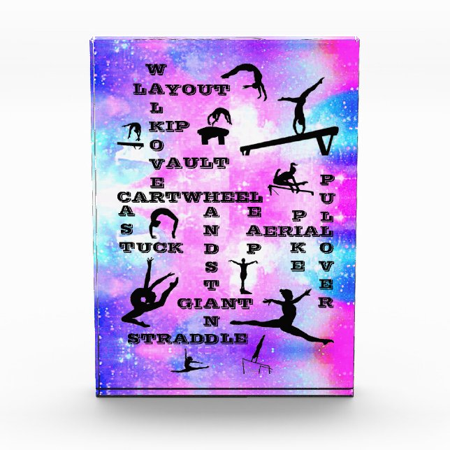 Girls Gymnastics Crosswords Foto Block (Vorderseite)