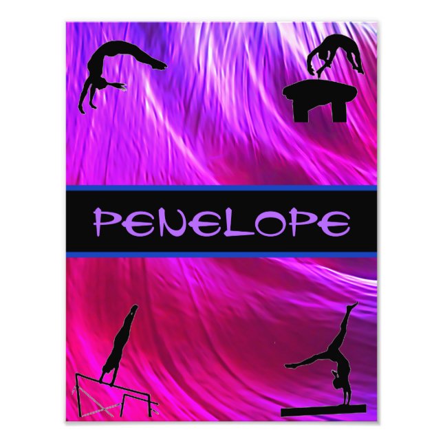 Girls Gymnastics Events Abstrakt Fotodruck (Vorne)