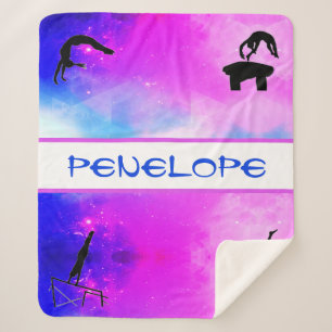 Girls Gymnastics Events Abstrakt Sherpa Blanket Sherpadecke