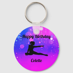 Girls Gymnastics Happy Birthday Schlüsselanhänger