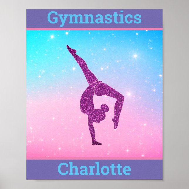 Girls Gymnastics Pastel Poster (Vorne)
