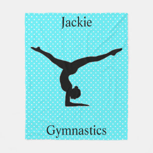 Girls Gymnastics Polka Dot Fleecedecke