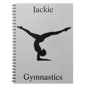 Girls Gymnastics Polka Dot Notebook Notizblock
