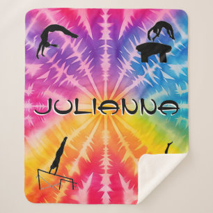 Girls Gymnastics Rainbow Krawatte Dye Sherpadecke