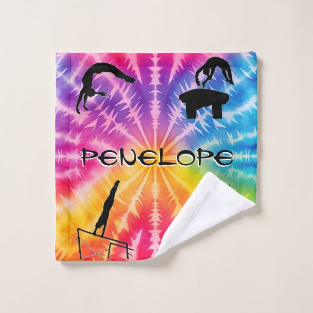 Girls Gymnastics Rainbow Krawatte Dye Waschlappen (Waschlappen)