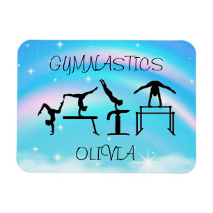 Girls Gymnastics Rainbow Wirbel Magnet