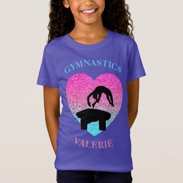 Girls Gymnastics T - Shirt für Gymnast - Vault (Vorderseite)