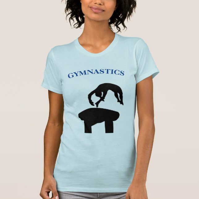 Girls Gymnastics Vault T - Shirt mit Namen auf der (Vorderseite)