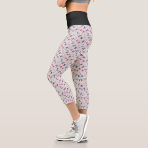 Girls Gymnastics - Women's Girly Makeup Capri Leggings