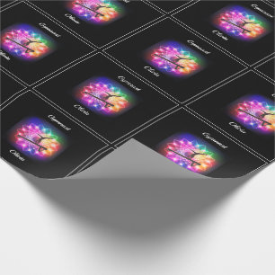 Girls Gymnastik Balance Beam Personalisiert Geschenkpapier