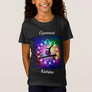 Girls Gymnastik Balance Beam Personalisierter T -  T-Shirt