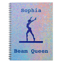 Girls Gymnastik Beam Queen Spiral Foto Notebook