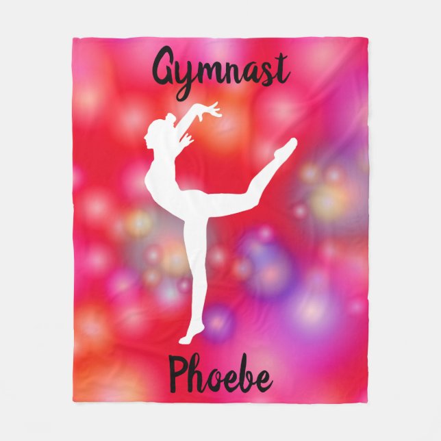 Girls Gymnastik Bubble Fun Fleece Blanket (Vorderseite)