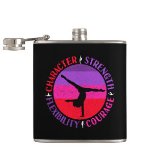 Girls Gymnastik Charakterstärke Courage Flachmann