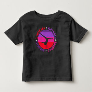 Girls Gymnastik Charakterstärke Courage Kleinkind T-shirt