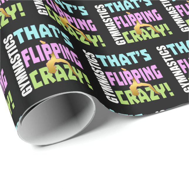 Girls Gymnastik - Drehend Crazy Geschenkpapier (Rolleneckpunkt)