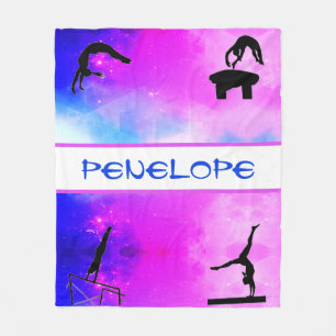 Girls Gymnastik Events Abstrakt Blanket Fleecedecke