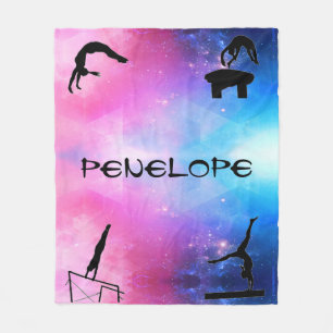 Girls Gymnastik Events Abstrakt Blanket Fleecedecke