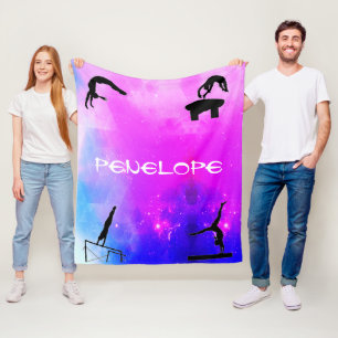 Girls Gymnastik Events Abstrakt Blanket Fleecedecke
