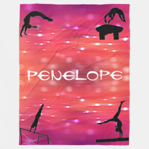 Girls Gymnastik Events Blankon Personalisiert Fleecedecke