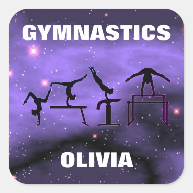 Girls Gymnastik Events Stickers (Vorderseite)
