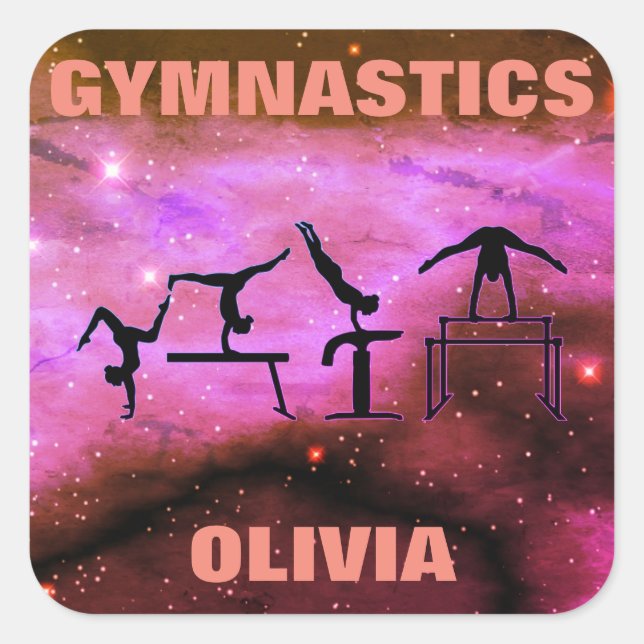 Girls Gymnastik Events Stickers (Vorderseite)