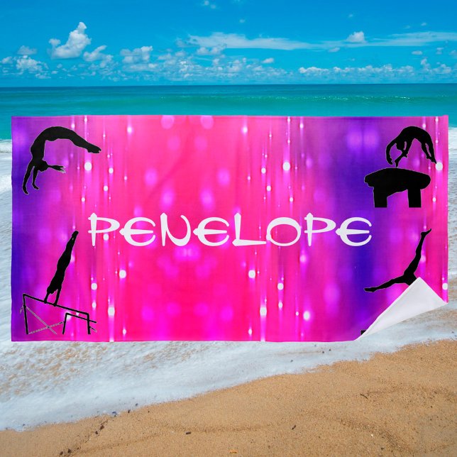 Girls Gymnastik Events Strand Handtuch (Von Creator hochgeladen)