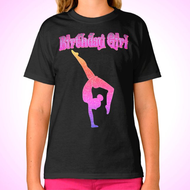 Girls Gymnastik Geburtstags Girl T - Shirt (Von Creator hochgeladen)