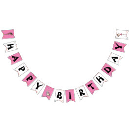 Girls Gymnastik Glücklich Geburtstag Rosa Regenbog Wimpelkette