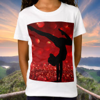 Girls Gymnastik Handstand Roter Schimmer