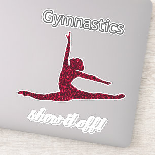 Girls Gymnastik Meet "Show it off" Stickers Aufkleber