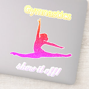 Girls Gymnastik Meet "Show it off" Stickers Aufkleber
