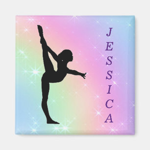 Girls Gymnastik Pastel Magnet