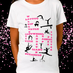 Girls Gymnastik Qualifikationen Crosswords T - Shi T-Shirt