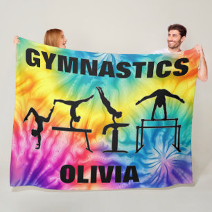 Girls Gymnastik Rainbow Wirbel Fleece Blanket