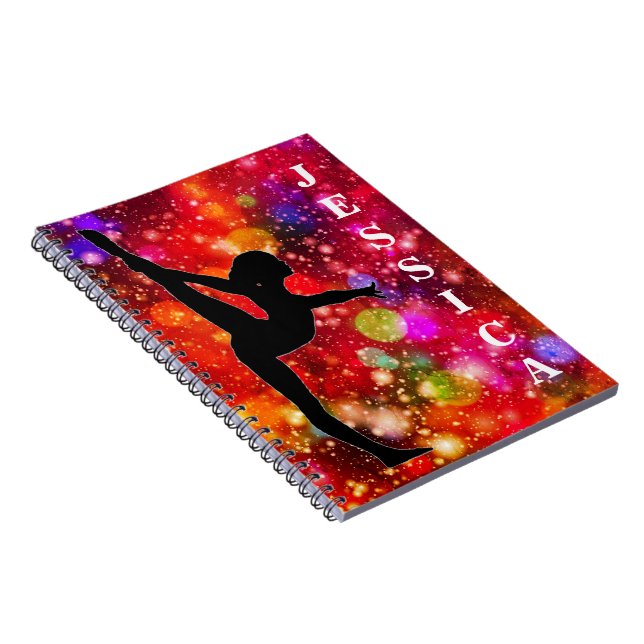 Girls Gymnastik Spiral Foto Notebook Notizblock (Rechte Seite)