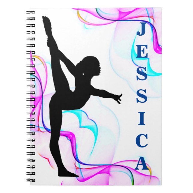 Girls Gymnastik Spiral Wirbel Foto Notebook Notizblock (Vorderseite)