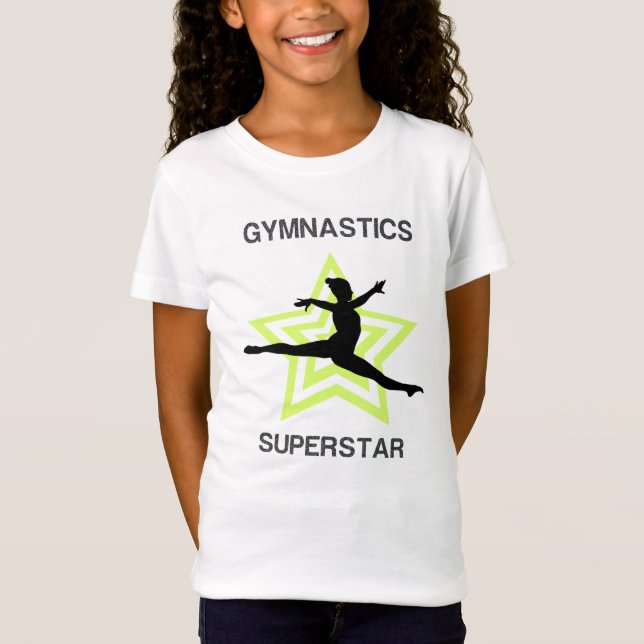 Girls Gymnastik Superstar Leap T - Shirt (Vorderseite)