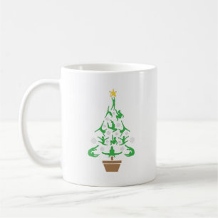 Girls Gymnastik Weihnachtsbaum Kaffeetasse