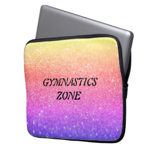 Girls Gymnastik Zone Gymnast Rainbow Sparkle Laptopschutzhülle