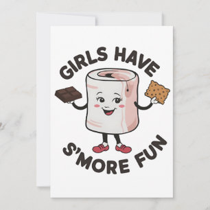 Girls haben es mehr Spaß Funny's mehr Camping im F Einladung