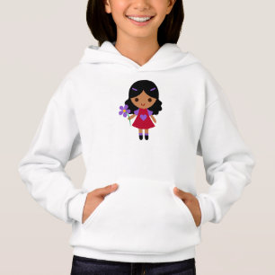 Girls' Hanes ComfortBlend® Hoodie/Girl mit Blume Hoodie