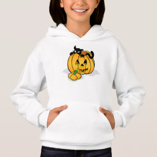 Girls' Hanes ComfortBlend® Hoodie/Pumkin mit Blac Hoodie