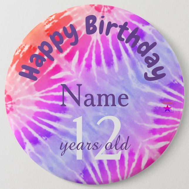 Girl's Happy Birthday Button - HAMbyWG (Vorderseite)