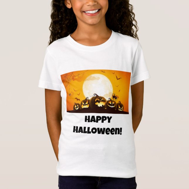 Girl's Happy Hallowen t-shirt (Vorderseite)