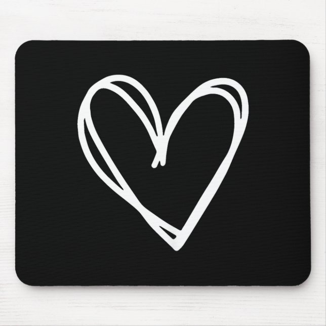 Girls Heart For Women Valentines Day Graphic  Mousepad (Vorne)