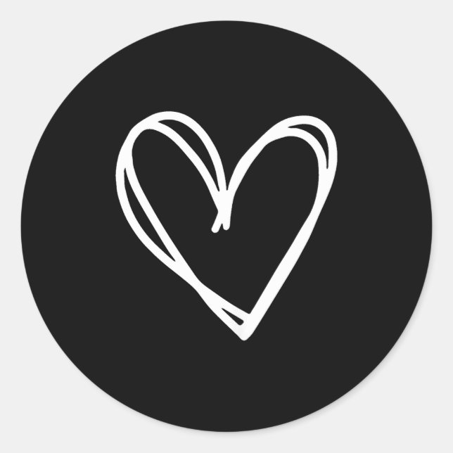 Girls Heart For Women Valentines Day Graphic  Runder Aufkleber (Vorderseite)