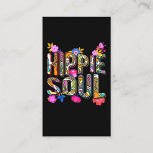 Girls Hippie 60er 70er Bunte Blume Frieden Visitenkarte