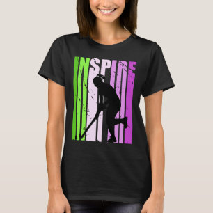 Girls Hockey Inspirierte Geburtstagskurbstochter F T-Shirt