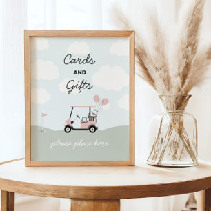 Girls' Hole-in-One Golf 1. Geburtstagszeichen Poster